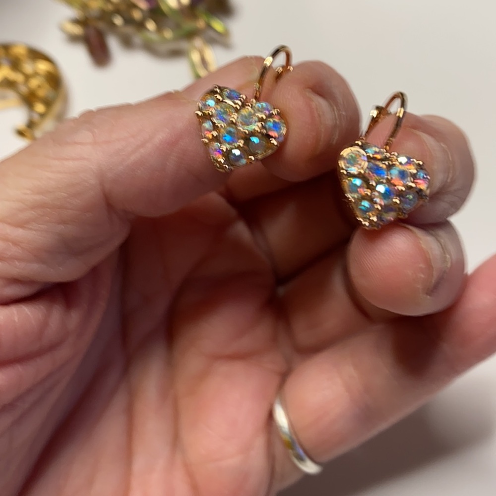 VTG Kirk's Folly Hearts super sparkly